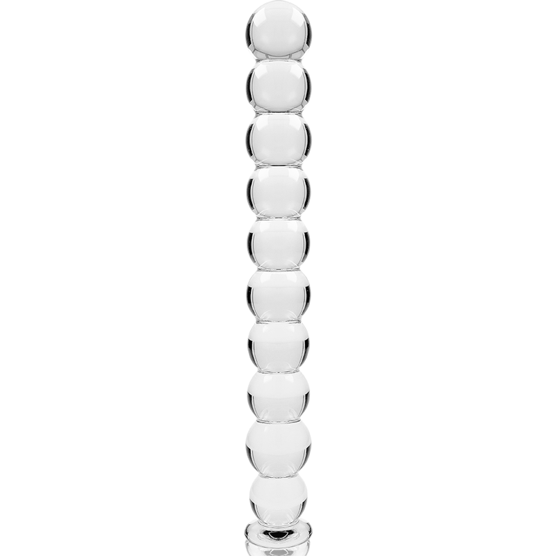 Nebula series by ibiza - modello 22 dildo in vetro borosilicato trasparente 21.5 cm -o- 2.5 cm