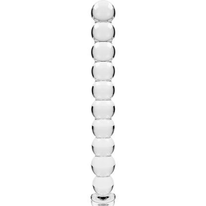 Nebula series by ibiza - modello 22 dildo in vetro borosilicato trasparente 21.5 cm -o- 2.5 cm