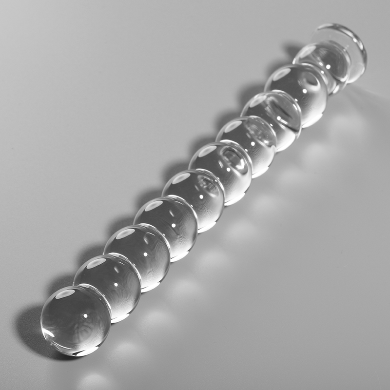 Nebula series by ibiza - modello 22 dildo in vetro borosilicato trasparente 21.5 cm -o- 2.5 cm
