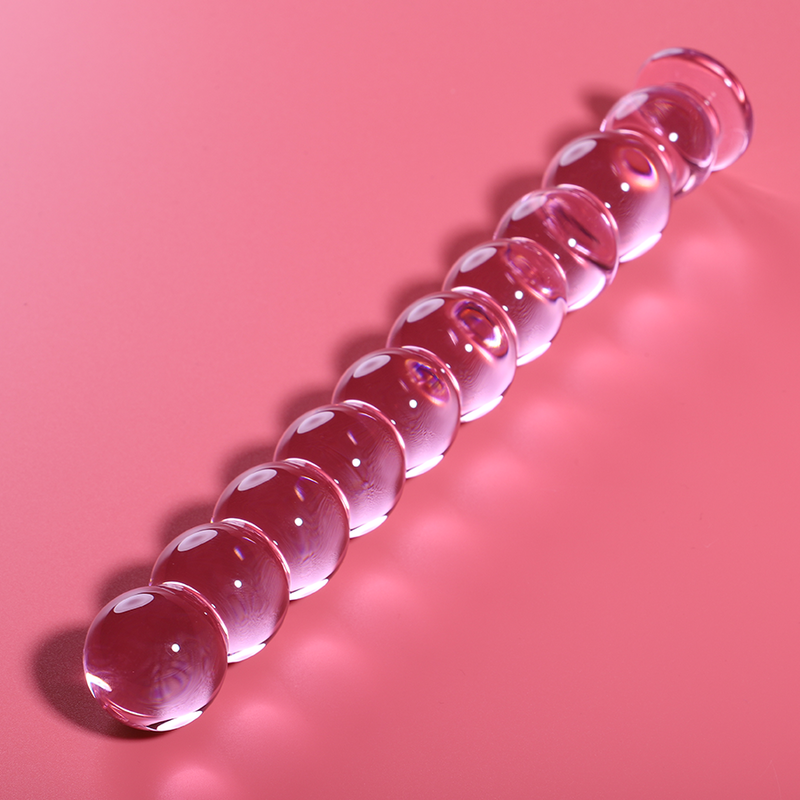 Nebula series by ibiza - modello 22 dildo in vetro borosilicato rosa 21.5 cm -o- 2.5 cm
