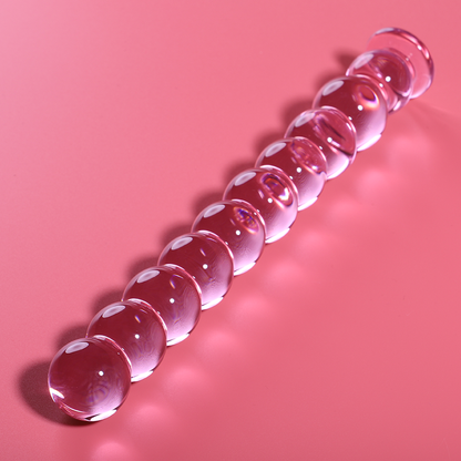 Nebula series by ibiza - modello 22 dildo in vetro borosilicato rosa 21.5 cm -o- 2.5 cm