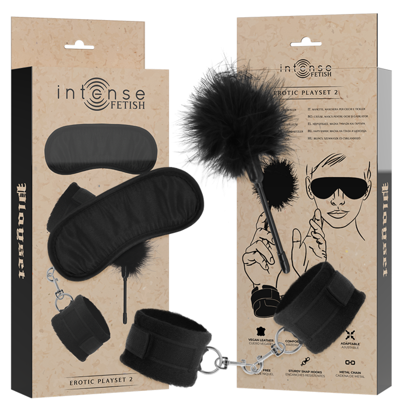 Kit Bondage INTENSE FETISH 3 pezzi nero