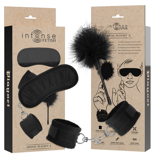 Kit Bondage INTENSE FETISH 3 pezzi nero