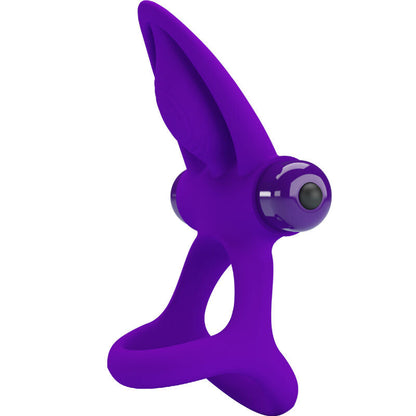 Pretty love - anello vibratore 10 vibrazioni in silicone violetto