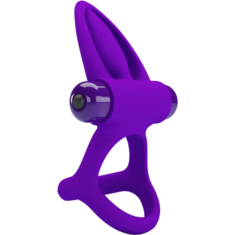 Pretty love - anello vibratore 10 vibrazioni in silicone violetto