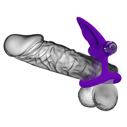 Pretty love - anello vibratore 10 vibrazioni in silicone violetto