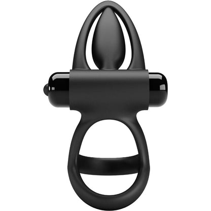Pretty love - anello vibrante 10 vibrazioni in silicone nero