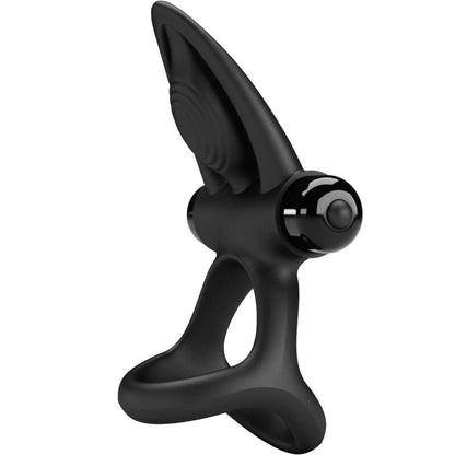 Pretty love - anello vibrante 10 vibrazioni in silicone nero