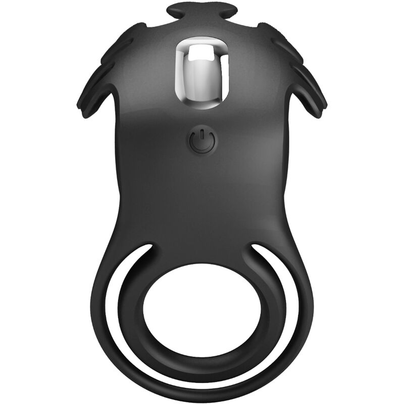 Pretty love - anello vibratore ruben 7 vibrazioni in silicone nero