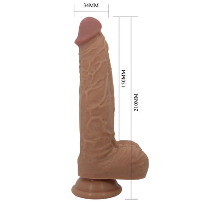 Pretty love - dildo jonathan silicone 3 vibrazioni + 3 funzioni di spinta telecomando 21 cm