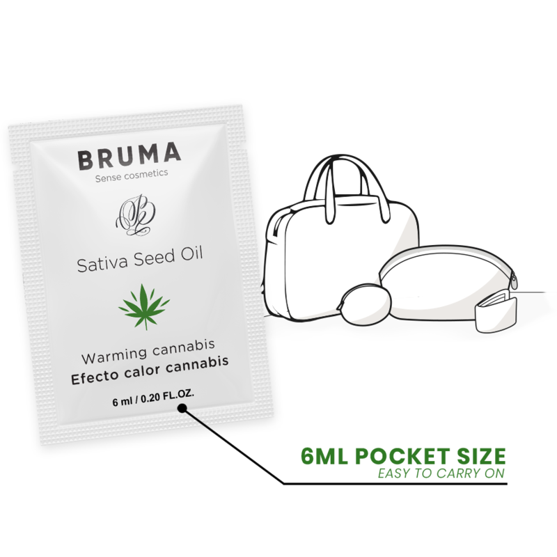 Bruma - gel scorrevole all''olio di semi di sativa gusto cannabis riscaldante 6 ml