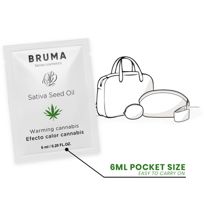 Bruma - gel scorrevole all''olio di semi di sativa gusto cannabis riscaldante 6 ml