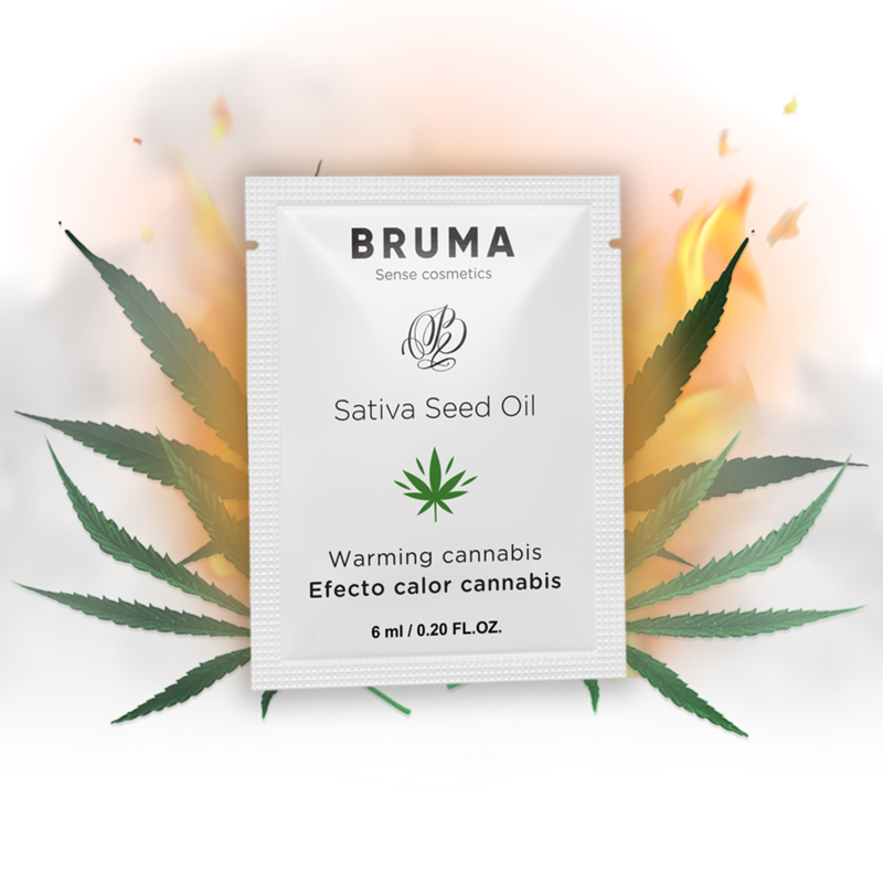 Bruma - gel scorrevole all''olio di semi di sativa gusto cannabis riscaldante 6 ml