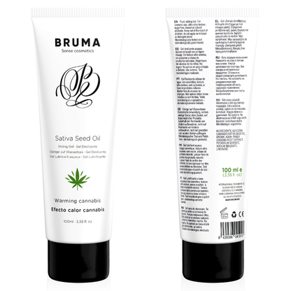 Bruma - gel scorrevole all''olio di semi di sativa scaldante gusto cannabis 100 ml