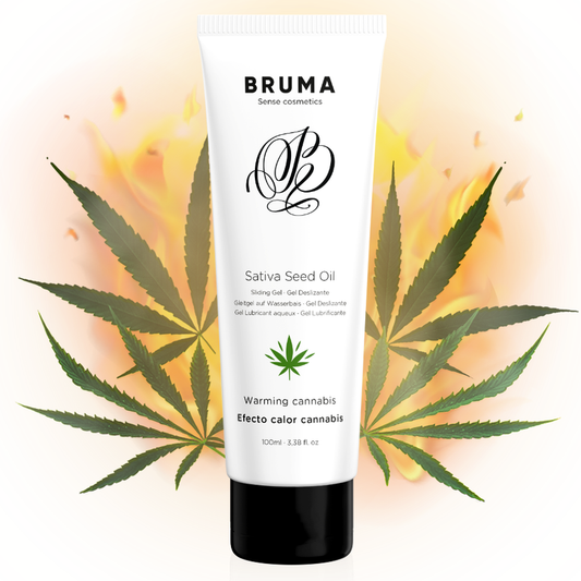 Bruma - gel scorrevole all''olio di semi di sativa scaldante gusto cannabis 100 ml