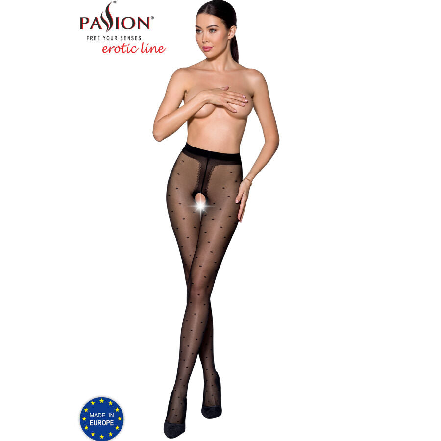 Passion - tiopen 018 medias negro 1/2 (20 den)