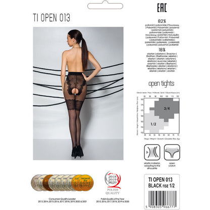 Passion - tiopen 013 medias negro 1/2 (20/40 den)