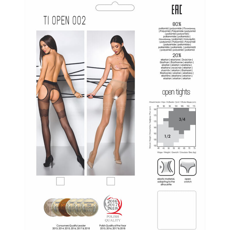 Bas Passion tiopen 002 taille 3/4 20 deniers Noirs