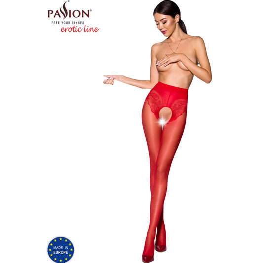 Calze con reggicalze Passion tiopen 006 taglia 1/2 30 den Rosse