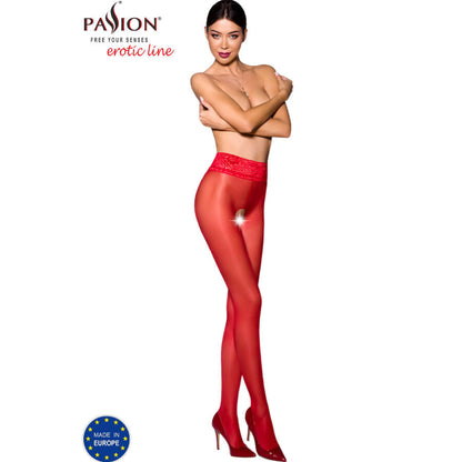 Passion - tiopen 008 medias rojo 1/2 (30 den)