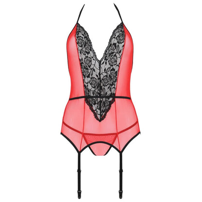 Passion - peonia corset erotic line rojo l/xl
