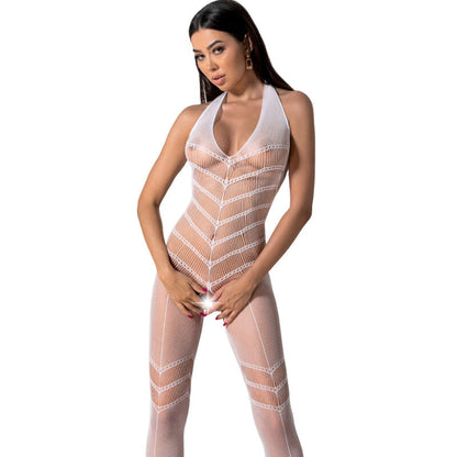 Passion - bs100 bodystocking blanco talla unica