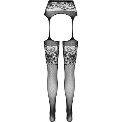 Passion - s029 medias con liguero negro talla unica