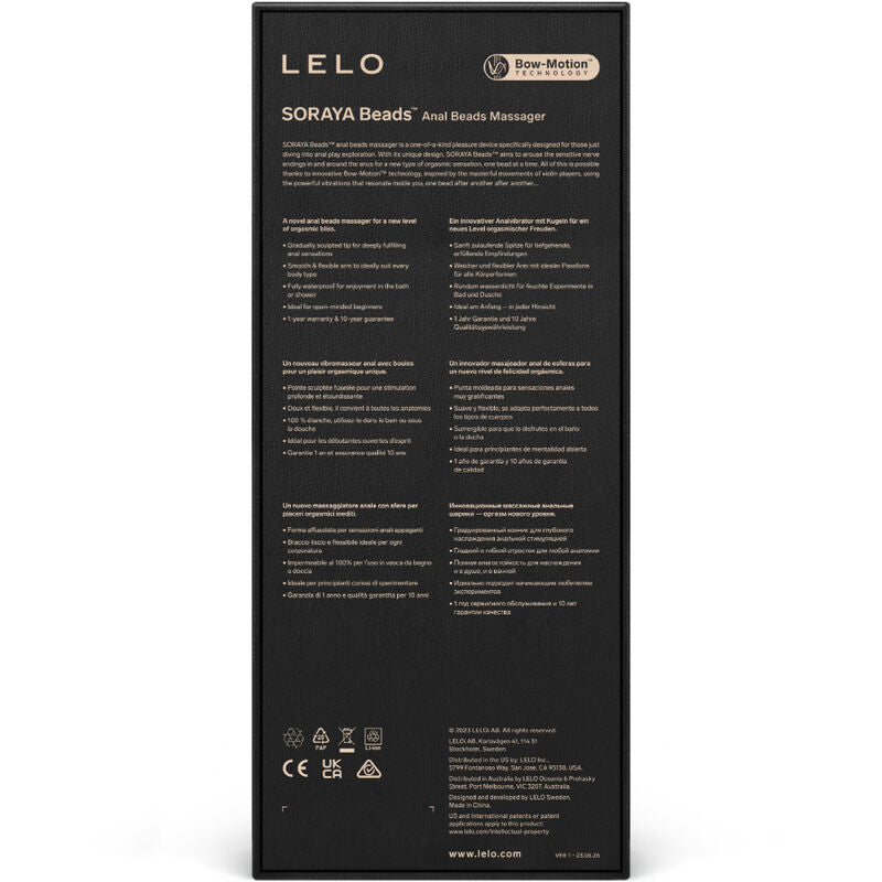 Lelo - soraya beads massaggiatore anale nero