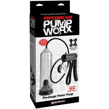 Pompa per il pene Pro-gauge power Pump Worx trasparente/nera