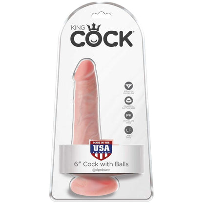 King cock - pene realistico con sfere 13,5 cm leggero