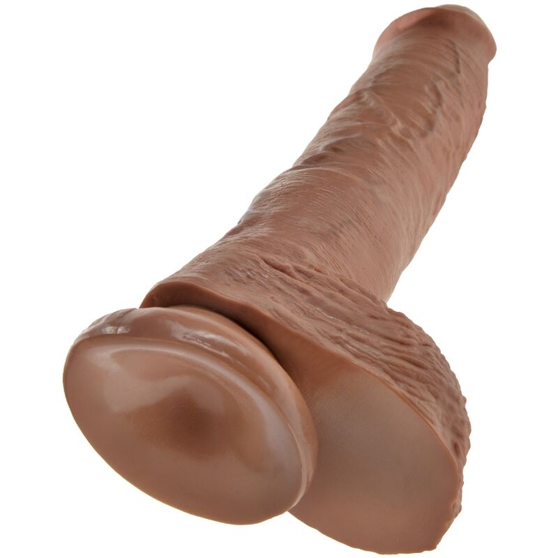 King cock - pene realistico con sfere 19,8 cm caramel