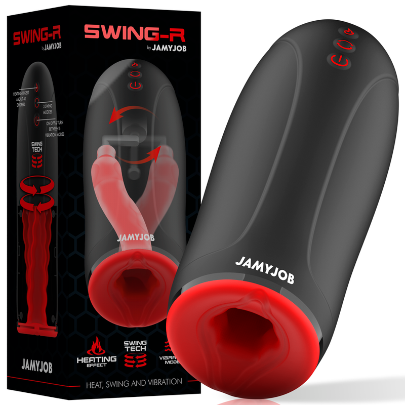 Jamyjob - effetto riscaldante swing-r, swing tech e masturbatore vibrante