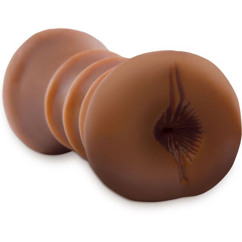 Fetish fantaisie extrême - masturbateur réaliste double entrée vagin et anus marron