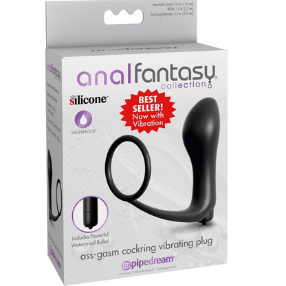 Anal Toys Fantasy Elite Collection Ass-Gasm Cockting Plug Nero