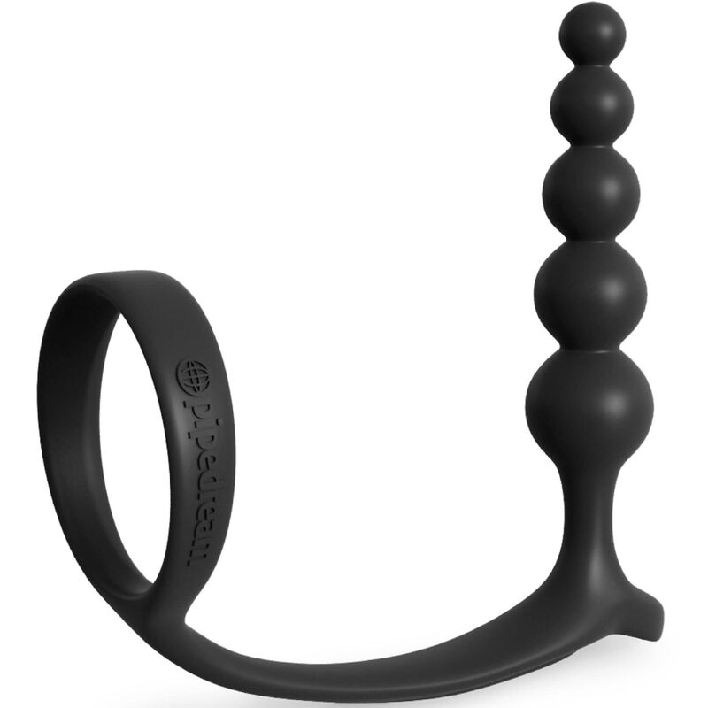Anal Toys Fantasy Elite Collection Ass-Gasm Cockring Anal Beads Nero
