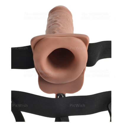 Fetish fantasy series - imbracatura regolabile pene realistico con sfere ricaricabili e vibratore 17,8 cm