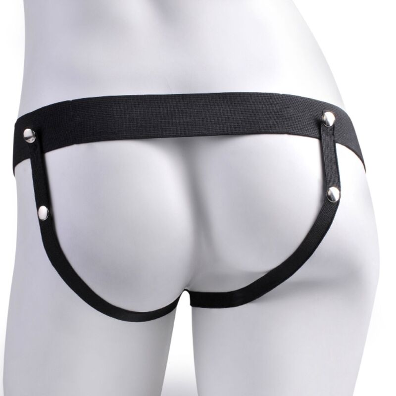 Fetish fantasy series - imbracatura regolabile pene realistico con sfere ricaricabili e vibratore 17,8 cm