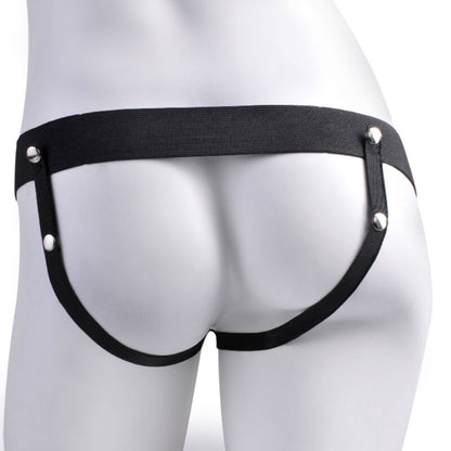 Fetish fantasy series - imbracatura regolabile pene realistico con sfere ricaricabili e vibratore 17,8 cm