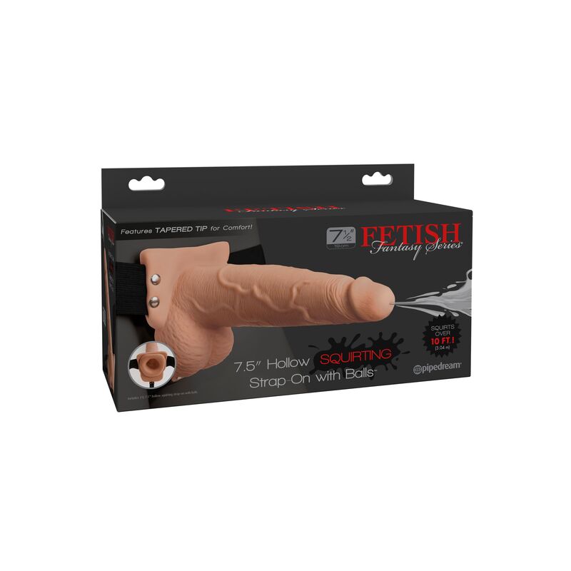 Fetish fantasy series  - imbracatura regolabile pene realistico con sfere squirting 19 cm