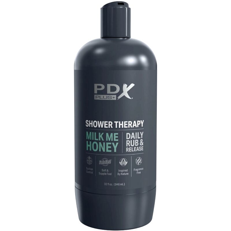 Pdx plus - masturbatore stroker dal design discreto con flacone shampoo milk me honey