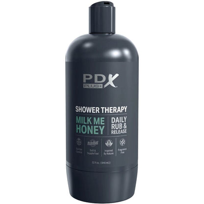 Pdx plus - masturbatore stroker dal design discreto con flacone shampoo milk me honey