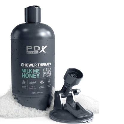 Pdx plus - masturbatore stroker dal design discreto con flacone shampoo milk me honey
