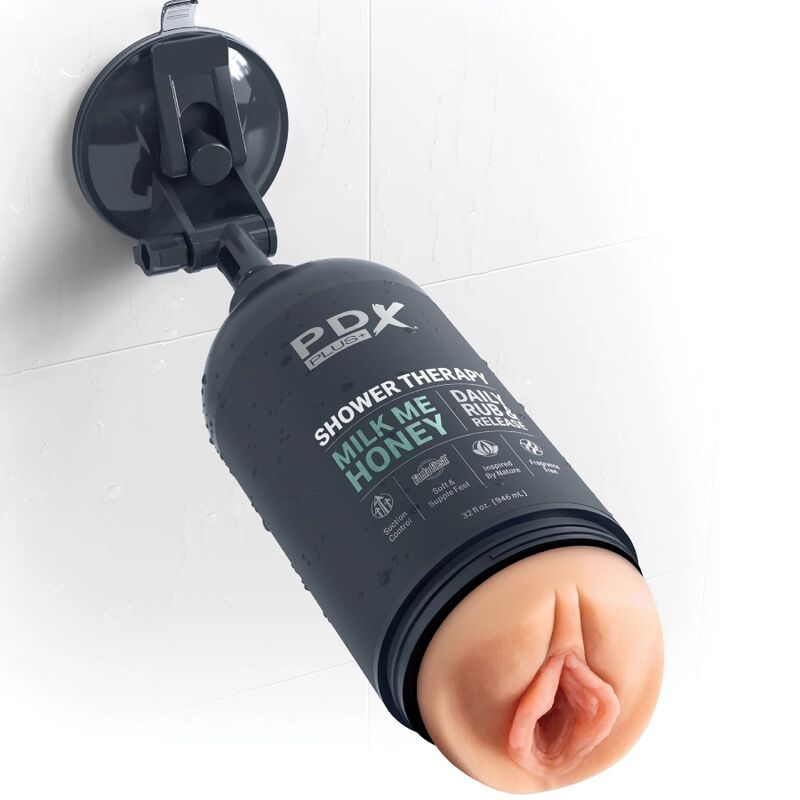 Pdx plus - masturbatore stroker dal design discreto con flacone shampoo milk me honey
