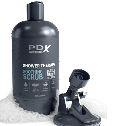 Pdx plus - masturbateur stroker au design discret avec flacon de shampoing exfoliant apaisant