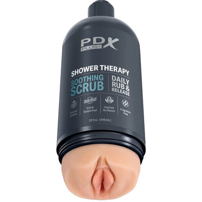 Pdx plus - masturbateur stroker au design discret avec flacon de shampoing exfoliant apaisant