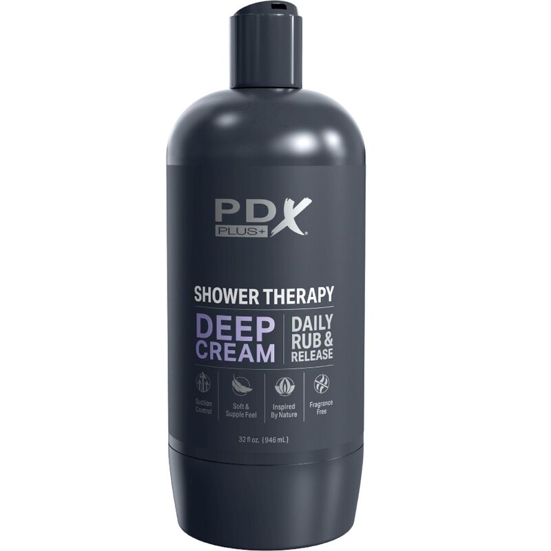 Pdx plus - masturbatore stroker dal design discreto con flacone di shampoo crema profonda