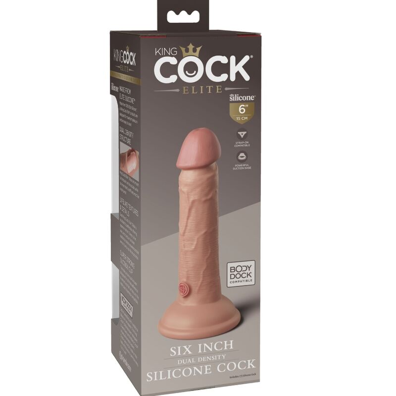 King cock elite - dildo realistico in silicone 15,2 cm