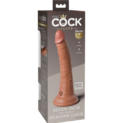 King cock elite - dildo realistico in silicone 17,8 cm candy