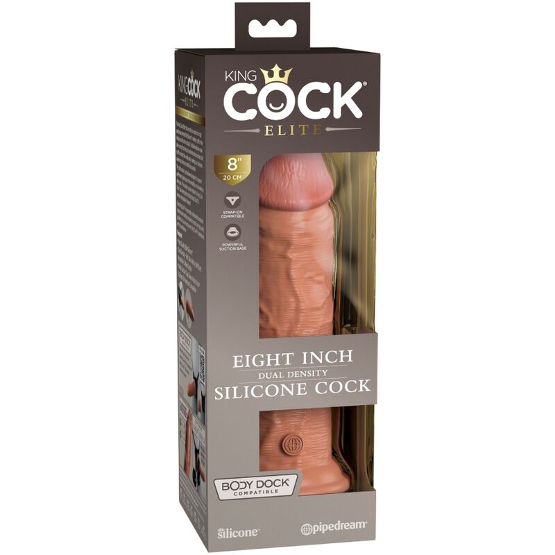King cock elite - dildo realistico in silicone 20,3 cm candy