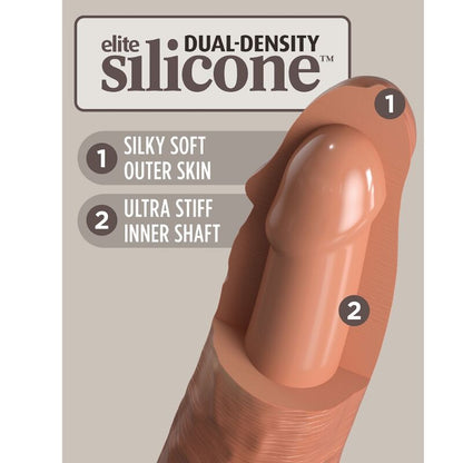 King cock elite - dildo realistico in silicone 20,3 cm candy